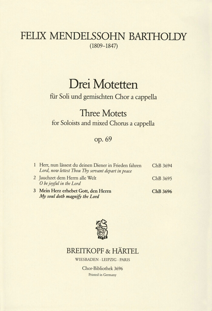Drei Motetten op. 69/3